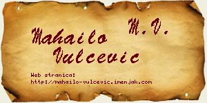 Mahailo Vulčević vizit kartica